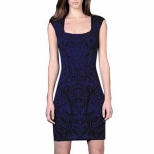 RVN "Phoenix" Jacquard Lurex Cocktail Dress Size M
